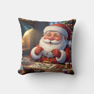 Weihnachtsmann-Schmuckmacher-Workshop Kissen