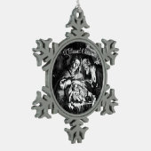 Weihnachtsmann-Schneeflocken-Rahmen-Ornament Schneeflocken Zinn-Ornament (Links)