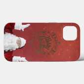 Weihnachtsmann, Schneeflocken, rot Case-Mate iPhone Hülle (Rückseite (Horizontal))