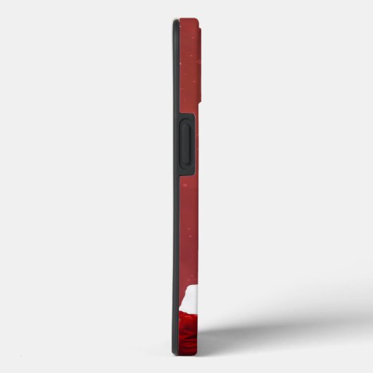 Weihnachtsmann, Schneeflocken, rot Case-Mate iPhone Hülle (Rückseite / Rechts)