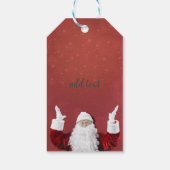 Weihnachtsmann, Schneeflocken, rot Geschenkanhänger (Rückseite)