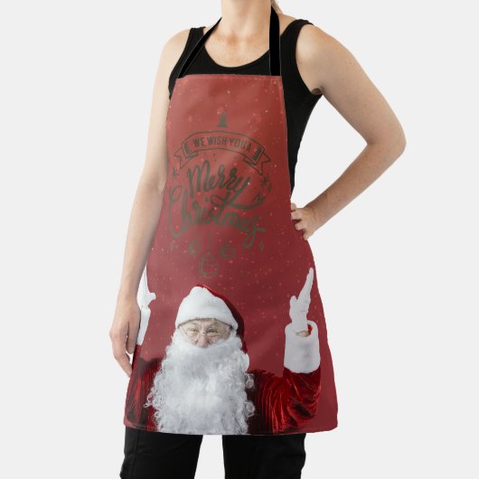 Weihnachtsmann, Schneeflocken, rot Schürze (InSitu)