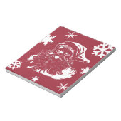Weihnachtsmann Schneeflocken Weihnachtsfeiertag Notizblock (Rotiert)