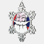 Weihnachtsmann Schneeflocken Zinn-Ornament (Rechts)