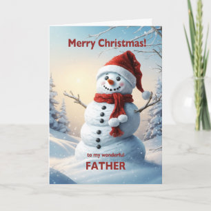 Weihnachtsmann Schneemann Feiertagskarte