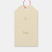 Weihnachtsmann-Schneemann Geschenkanhänger (Rückseite)
