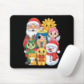 Weihnachtsmann Schneemann Hase Katze Engel Winter Mousepad (Mit Mouse)
