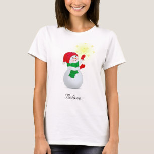 Weihnachtsmann-Schneemann-T-Shirt T-Shirt