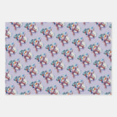 Weihnachtsmann, Schneemann und Reindeer Geschenkpapier Set (Vorderseite 3)