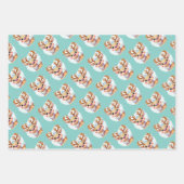 Weihnachtsmann, Schneemann und Reindeer Geschenkpapier Set (Vorderseite 2)