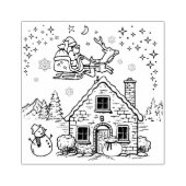 Weihnachtsmann, Schneemann und Rentier Gummistempel (Prägung)