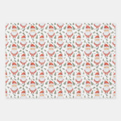 Weihnachtsmann, Schneemann, Weihnachten im Pinguin Geschenkpapier Set (Vorderseite 2)