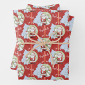 Weihnachtsmann, Schneemann, Weihnachtskatzenbuch Geschenkpapier Set (Beispiel)