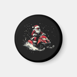 Weihnachtsmann Schneemobil Motor Schlitten Lustige Magnet
