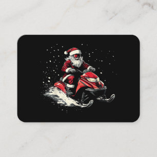 Weihnachtsmann Schneemobil Motor Schlitten Lustige Visitenkarte