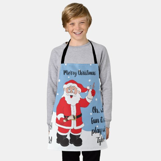 Weihnachtsmann Schürze (Getragen)