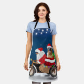 Weihnachtsmann Schürze (Getragen)