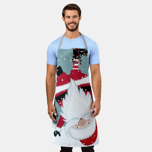 Weihnachtsmann Schürze (Getragen)