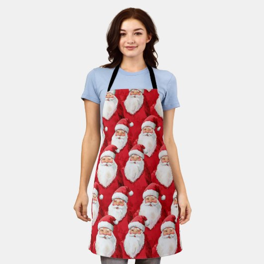 Weihnachtsmann Schürze (Getragen)