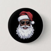 Weihnachtsmann Schwarz Xmas Santa Afro Afroamerika Button (Vorderseite)