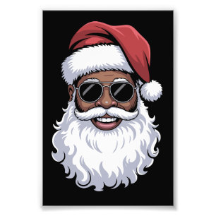 Weihnachtsmann Schwarz Xmas Santa Afro Afroamerika Fotodruck
