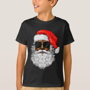 Weihnachtsmann Schwarz Xmas Santa Afro Afroamerika T-Shirt