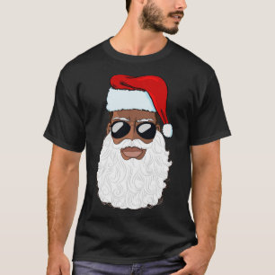 Weihnachtsmann Schwarz Xmas Santa Afro Afroamerika T-Shirt