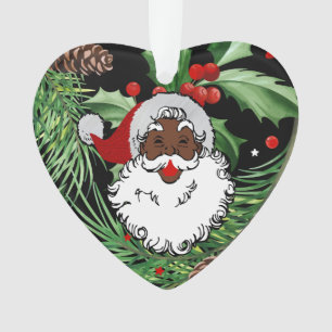 weihnachtsmann schwarzer weihnachtsmann ornament