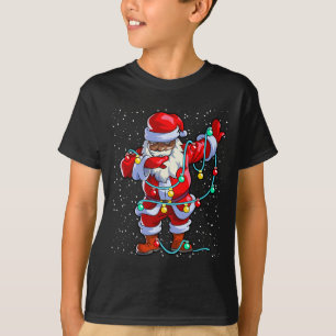 Weihnachtsmann Schwarzes Weihnachten Afro Afroamer T-Shirt