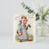 Weihnachtsmann Schweinekarte Postkarte (Stehend Vorderseite)