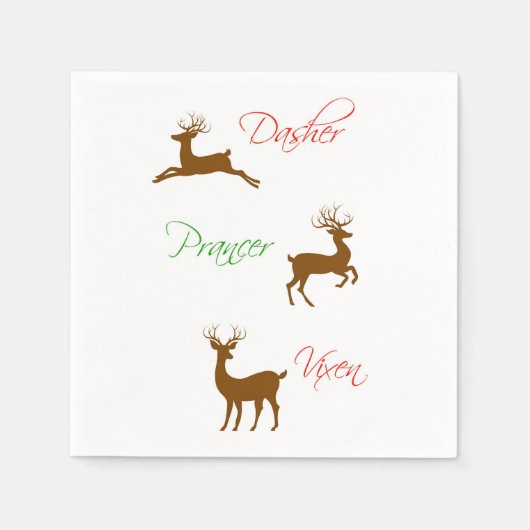 Weihnachtsmann Serviette (Vorderseite)