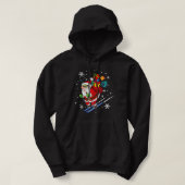 Weihnachtsmann Skifahren Weihnachten Weihnachten W Hoodie (Design vorne)