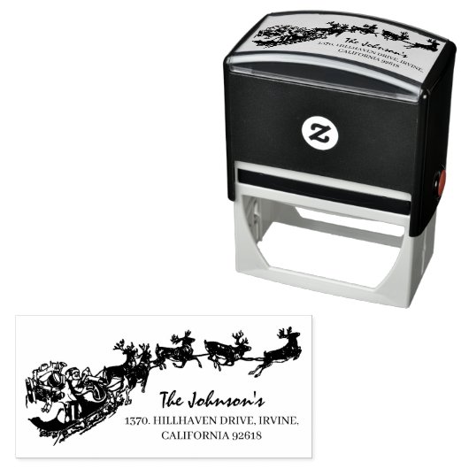 Weihnachtsmann Sleigh Permastempel (Beispiel)