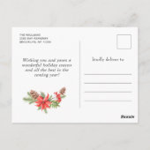 Weihnachtsmann Sleigh Weihnachtsfeiertag Postkarte (Rückseite)