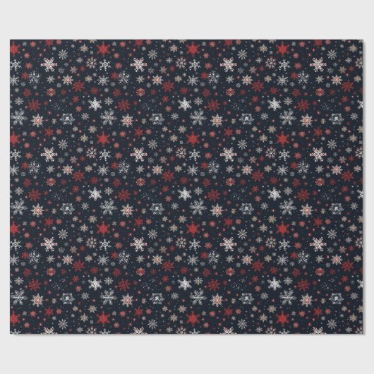 Weihnachtsmann Snowflake Weihnachtsgeschenk Wrap Geschenkpapier (Flach)