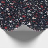 Weihnachtsmann Snowflake Weihnachtsgeschenk Wrap Geschenkpapier (Ecke)