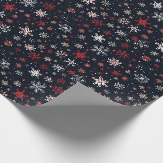 Weihnachtsmann Snowflake Weihnachtsgeschenk Wrap Geschenkpapier (Ecke)