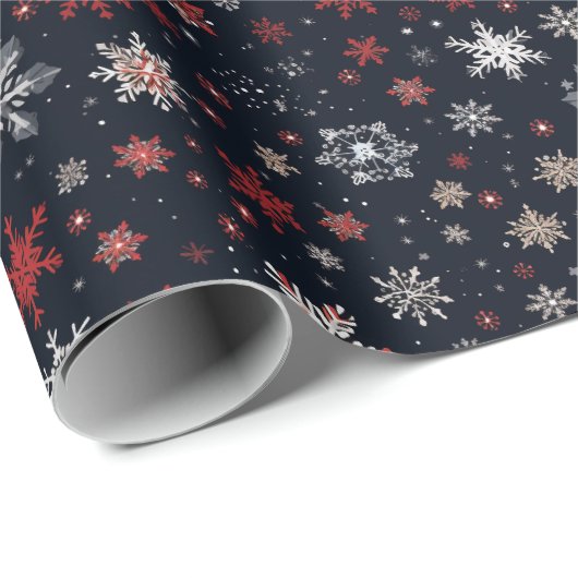 Weihnachtsmann Snowflake Weihnachtsgeschenk Wrap Geschenkpapier (Rolleneckpunkt)