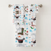 Weihnachtsmann Snowman Badhandtuch Set (Insitu)