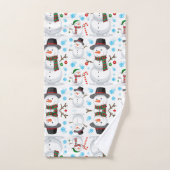 Weihnachtsmann Snowman Badhandtuch Set (Handtuch)