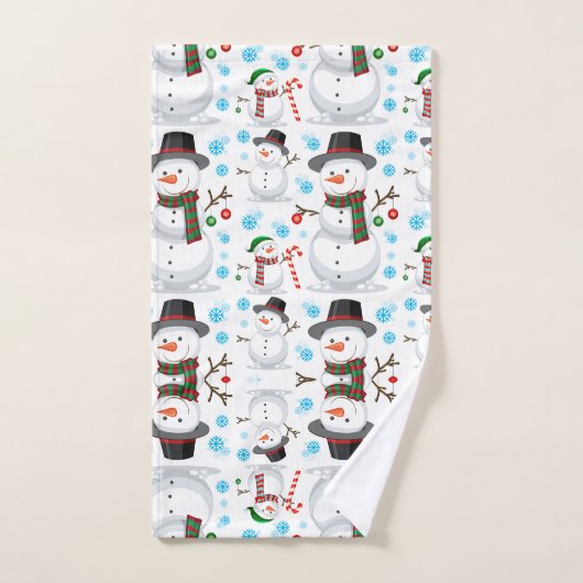 Weihnachtsmann Snowman Badhandtuch Set (Handtuch)