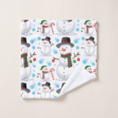 Weihnachtsmann Snowman Badhandtuch Set (Waschlappen)