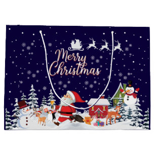 Weihnachtsmann, Snowman Frohe Weihnachtsfeiertag M Große Geschenktüte