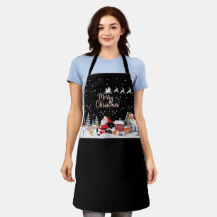 Weihnachtsmann, Snowman Frohe Weihnachtsfeiertage Schürze