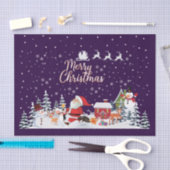 Weihnachtsmann, Snowman Frohe Weihnachtsfeiertage Seidenpapier (Handwerk)