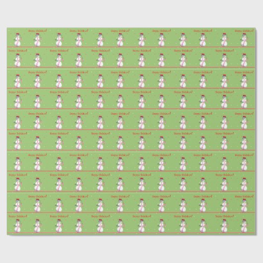 Weihnachtsmann Snowman Geschenkpapier (Flach)