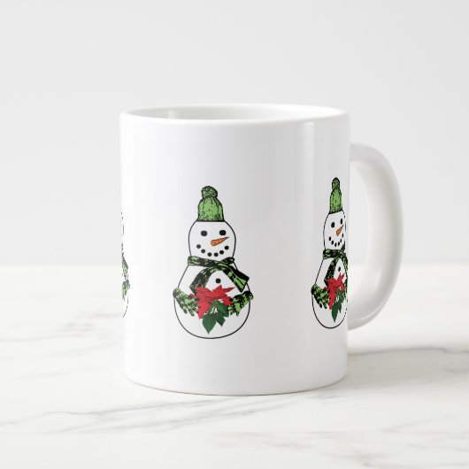 Weihnachtsmann Snowman Jumbo-Tasse (Vorderseite Rechts)