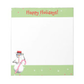 Weihnachtsmann Snowman Notizblock (Vorderseite)