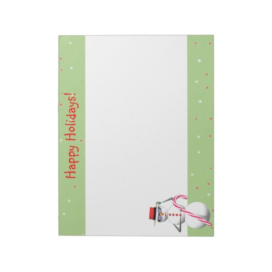 Weihnachtsmann Snowman Notizblock (Rotiert)