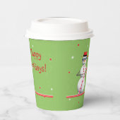 Weihnachtsmann Snowman Pappbecher (Links)